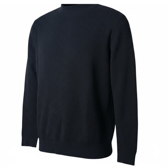 nwt A.P.C. Diamond Matelasse Pullover Dark Navy Men size S - Picture 1 of 15